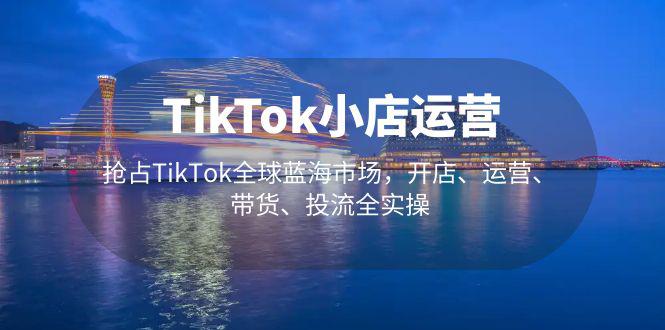 TikTok小店运营 抢占TikTok全球蓝海市场，开店、运营、带货、投流全实操-猎天资源库